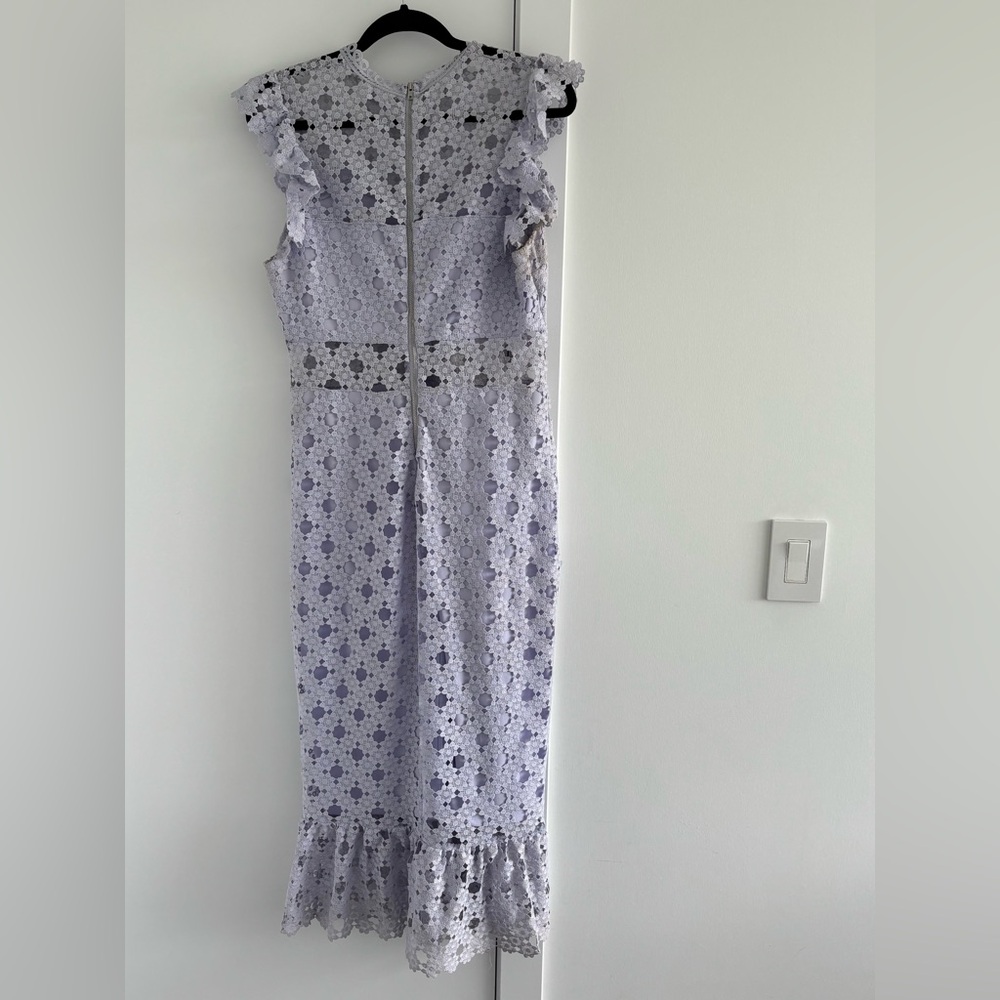 Elegant Purple Lace Dress